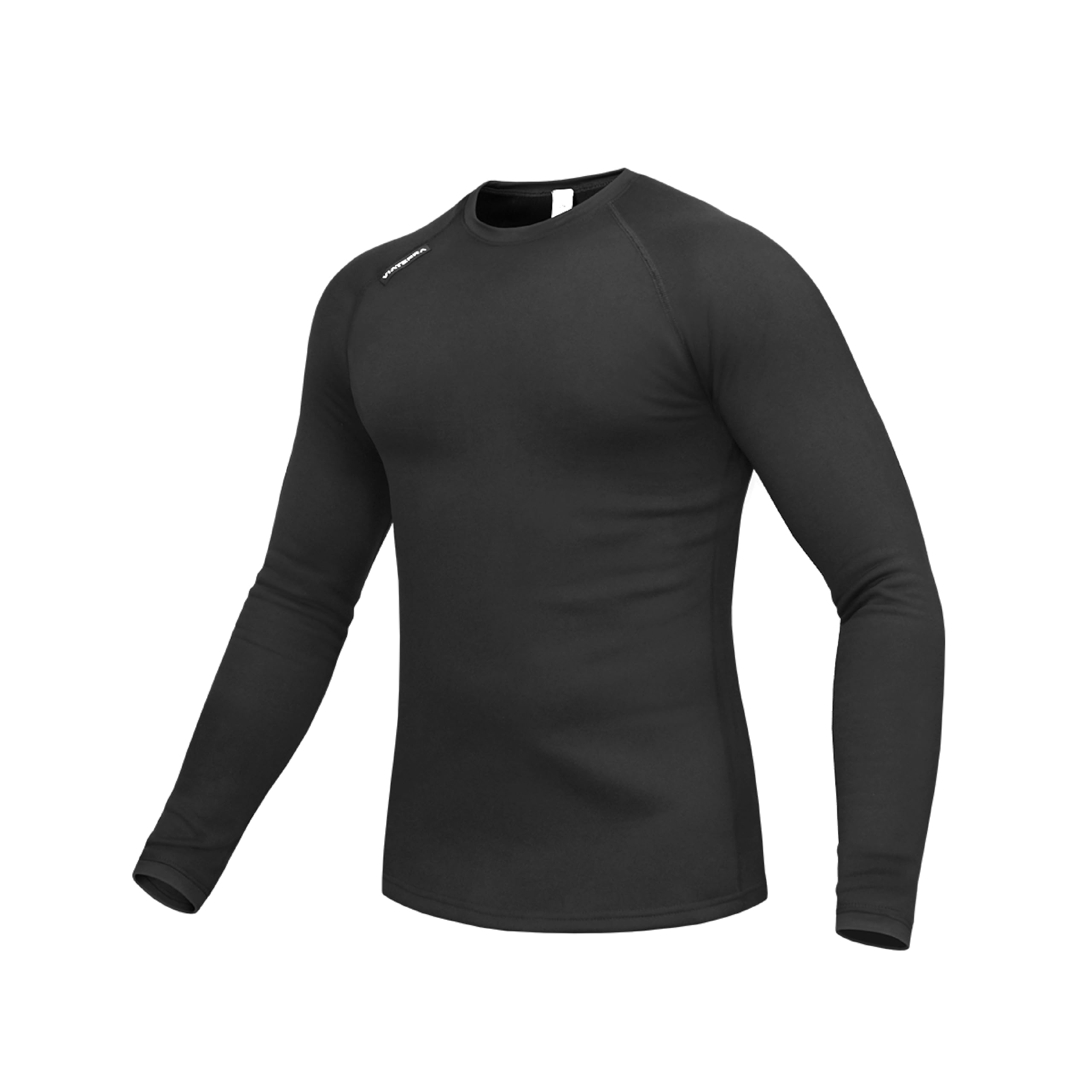ViaTerraFleece Winter Base Layer TOP | Available in 3 Sizes | Breathable, Easy Stretch, Black