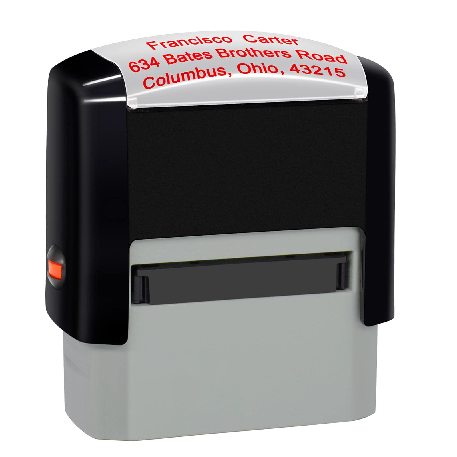 Personalised Stamp (38 x 14mm -3 Lines)- Custom Self Inking Rubber Stamps- Return Custom Address Stamp