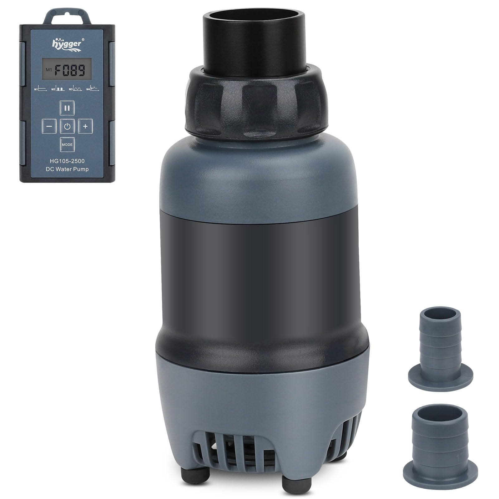 Photo 1 of hygger 24V DC Aquarium Water Pump, 660GPH 30W 9.8FT Submersible Pump With Controller, Water Fountain Pump with 3 Nozzles for Fish Tank, Pond, Aquarium, Statuary, Hydroponics