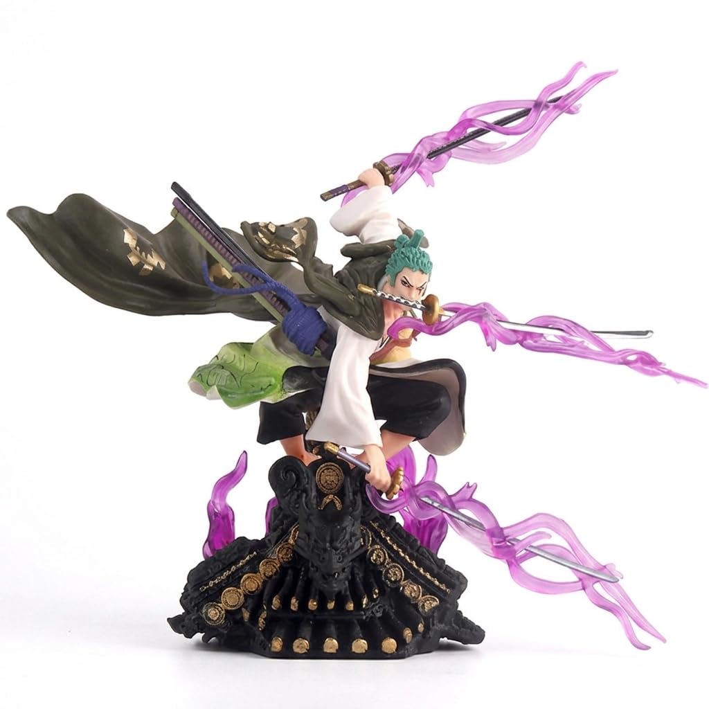 Zoro Three Sword Style Action Figure 18CM Anime Collectible PVC Statue with Dynamic Battle Pose, Display Model for Desk Decor, Shelf Decoration, Anime Fans & Collectors (Zoro Tree)-image-44