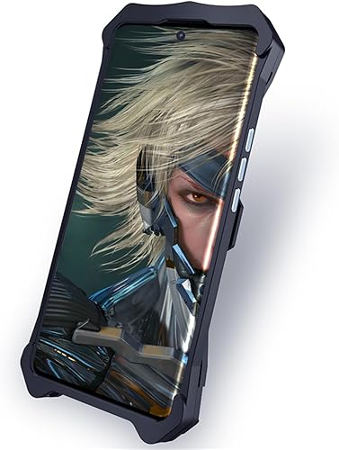 Miniatura 7 de Funda de aluminio de diseño fresco compatible con Redmi K40 Gaming Edition, Rock Punk Style Arm Shield Premium Aerospace Aluminio Metal a prueba de