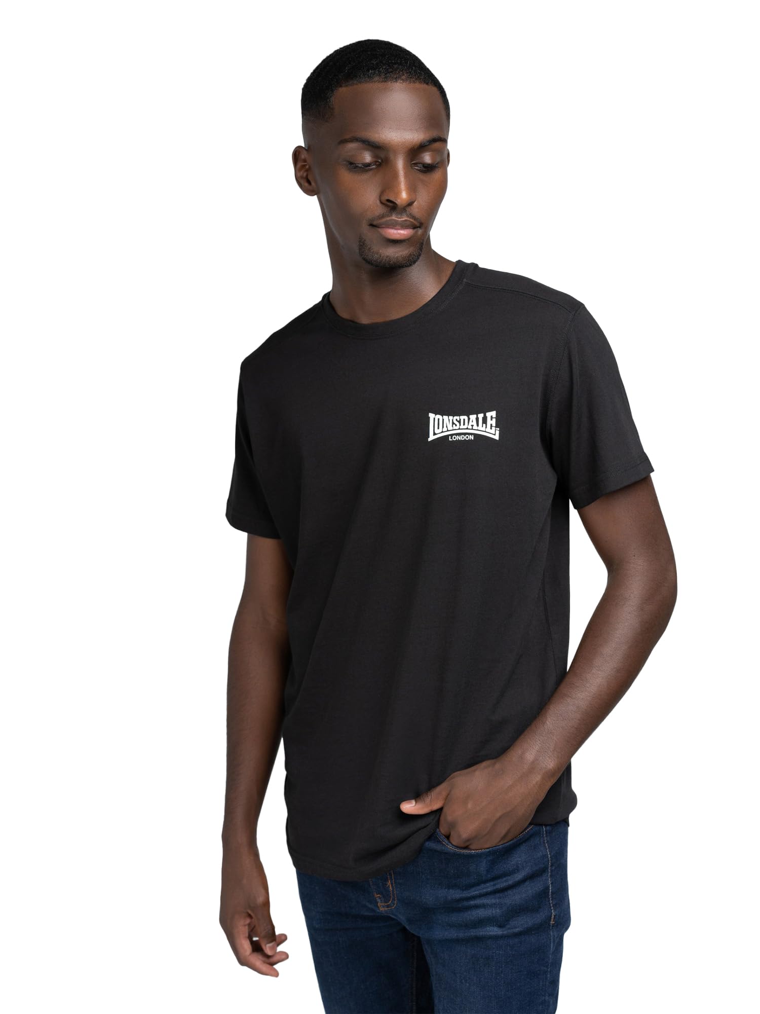 Lonsdale London Herren ELMDON T-Shirt, Black, L