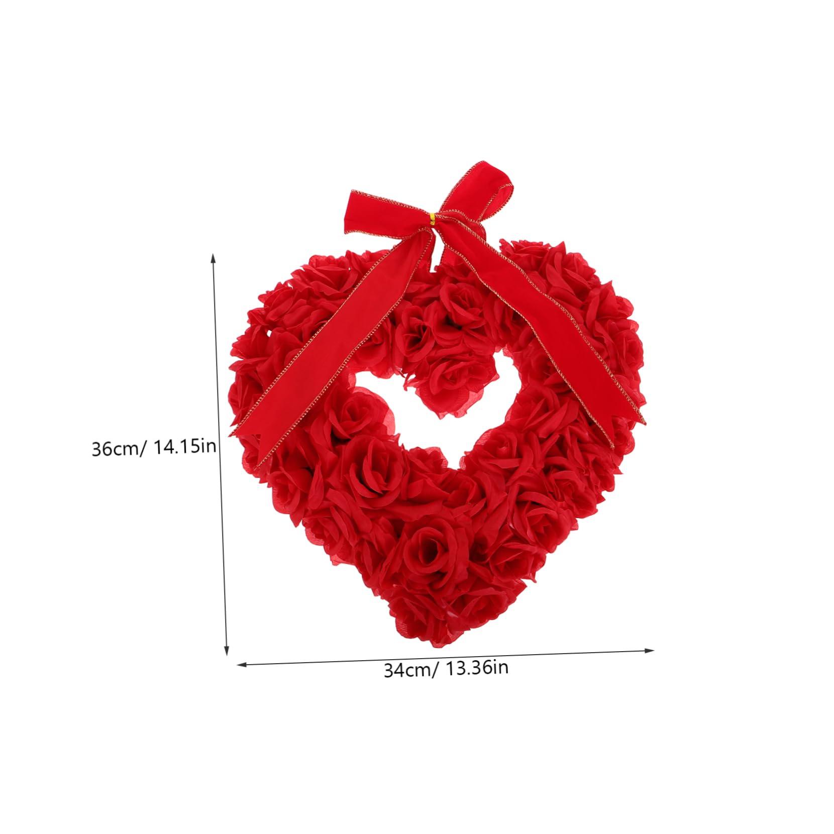 IMIKEYA De San Valentín Guirnalda De Rosas para Puerta De Entrada Decoración Interior y Exterior