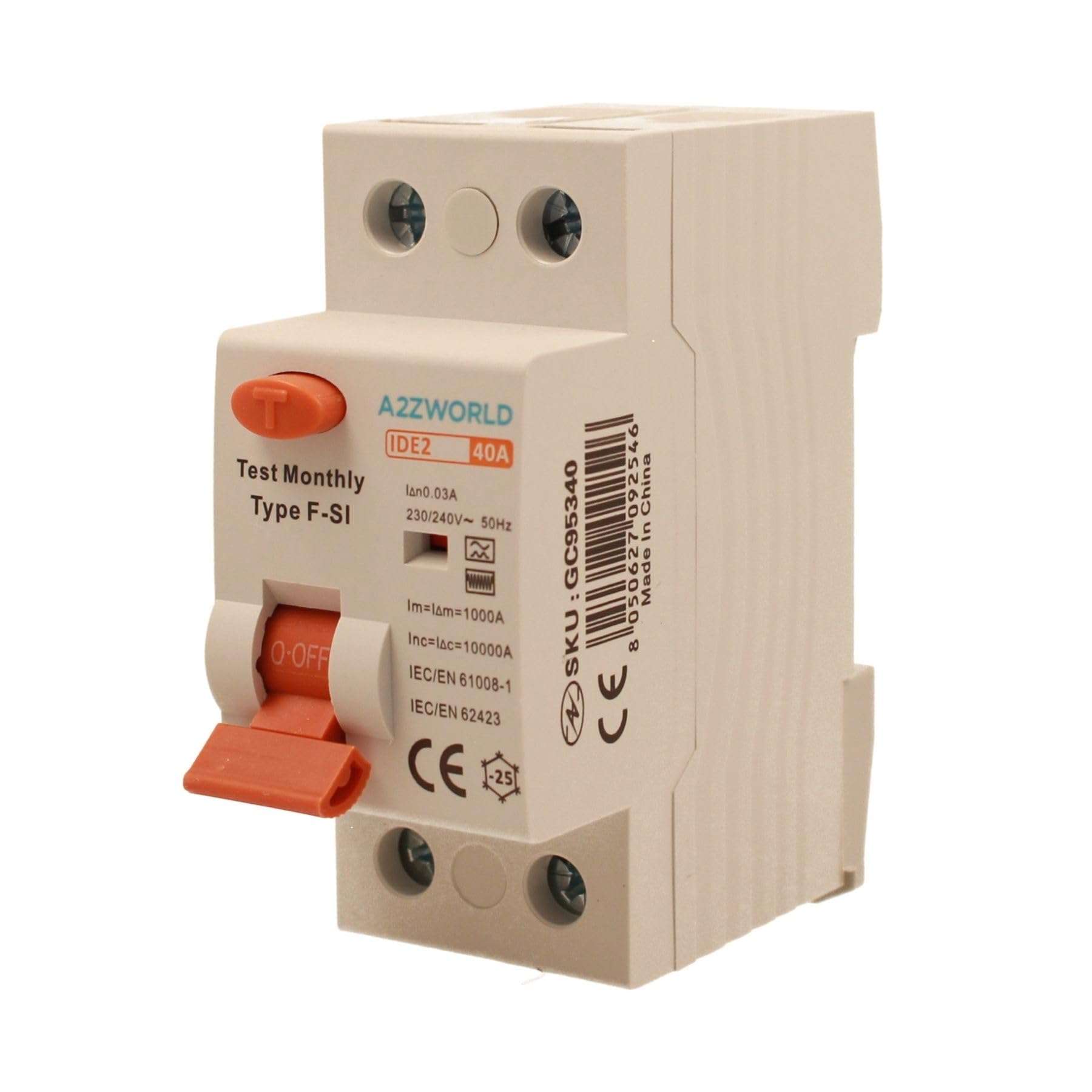 Disjoncteur différentiel Type F-SI super immunisé 40A 30mA 1P+N 10kA 2 modules