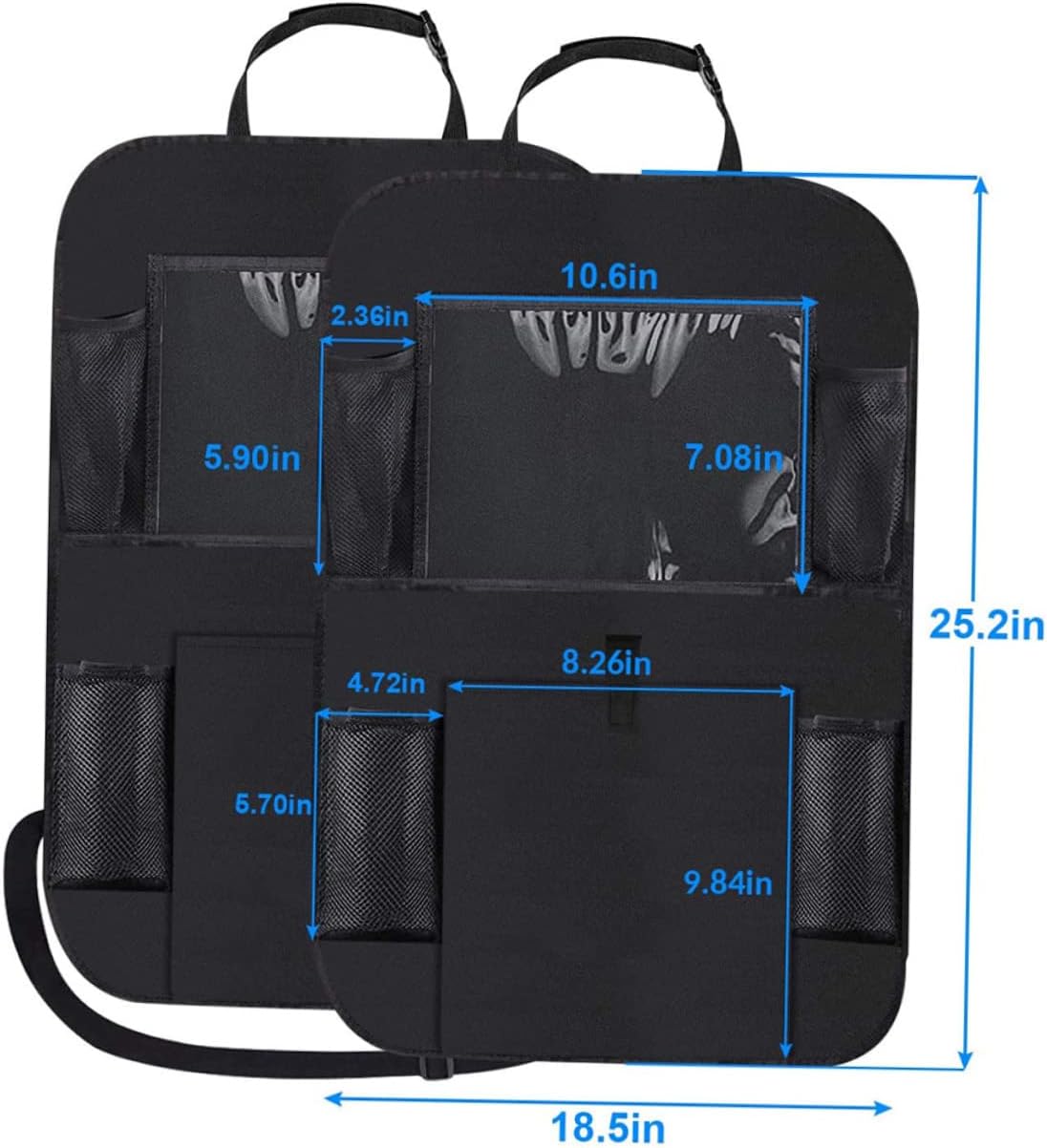 2pcs Car Backseat Organizer Bag Storage Bin Seat Hanging Pouch for Autos Easy to Use and Clean