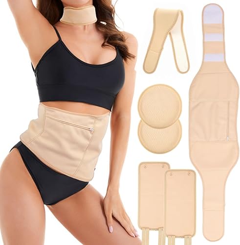 Paquete de 6 piezas de aceite de ricino para cintura, cuello, pecho, pierna, brazo, rodillas, codos, tobillos, aceite de ricino reutilizable y