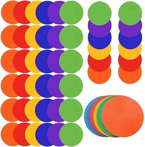 NIZIYI 48 marcadores de puntos de 9 pulgadas con bolsa, conos de campo planos de vinilo antideslizante de polietileno, marcadores de agilidad para