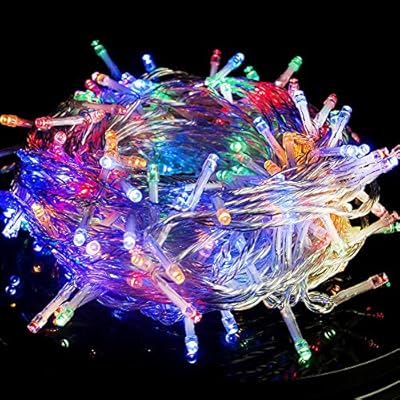 Twinkle Star, 200 LED String Light for Christmas Tree,66 ft Indoor Outdoor Wedding Party Bedroom Multicolor Plug in String Lights 8 Modes Waterproof.