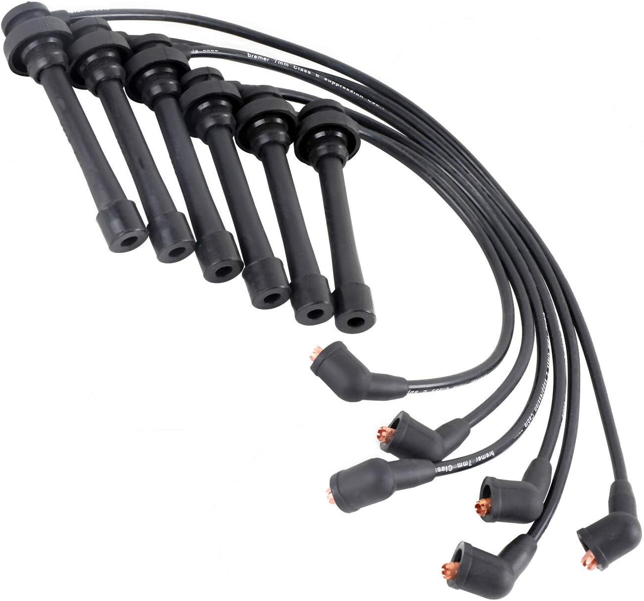 Ignition Spark Plug Wires 8mm (6PC Set) for 1995-2000 Chrysler Cirrus Sebring Dodge Avenger Stratus V6 2.5L