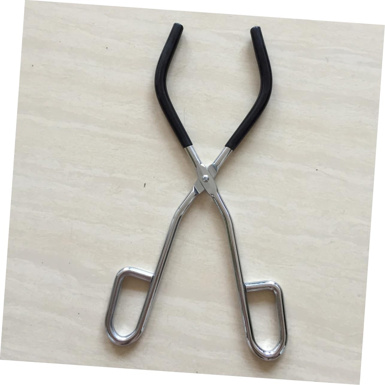 2pcs Glass Beaker Clamp Protective Rubber Cover Fixing Clip Accessory for School Experiments and Lab Use Black