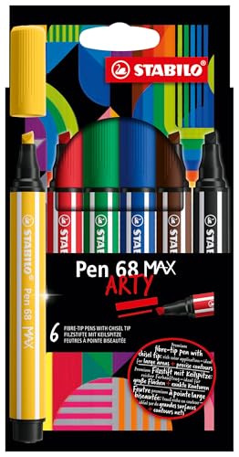 STABILO Pen 68 MAX C/6 Canetas Coloridas
