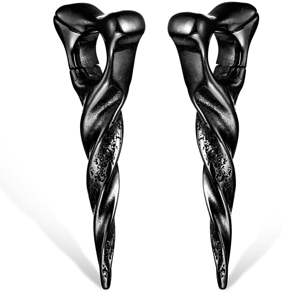 Casvort 2PCS Hypoallergenic Heavy Stretched Ear Weights 316 Stainless Steel Ear Hangers for Stretched Ears Gauge Earrings Tunnels Fashion Piercing Body Jewelry