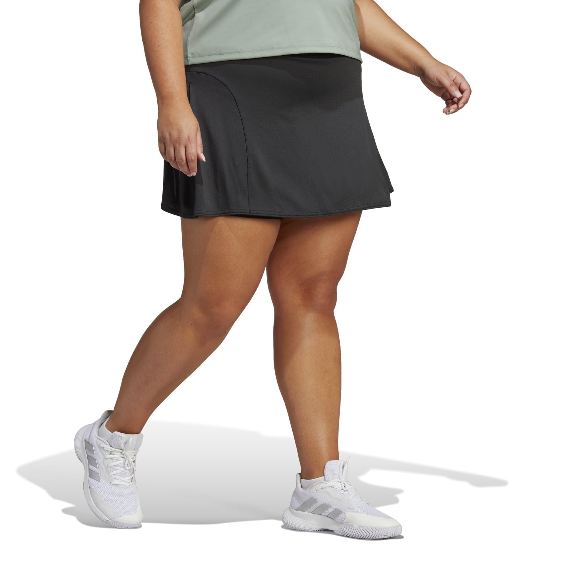 adidas Women's Plus Size Tennis Match Skirt, Black, 3X