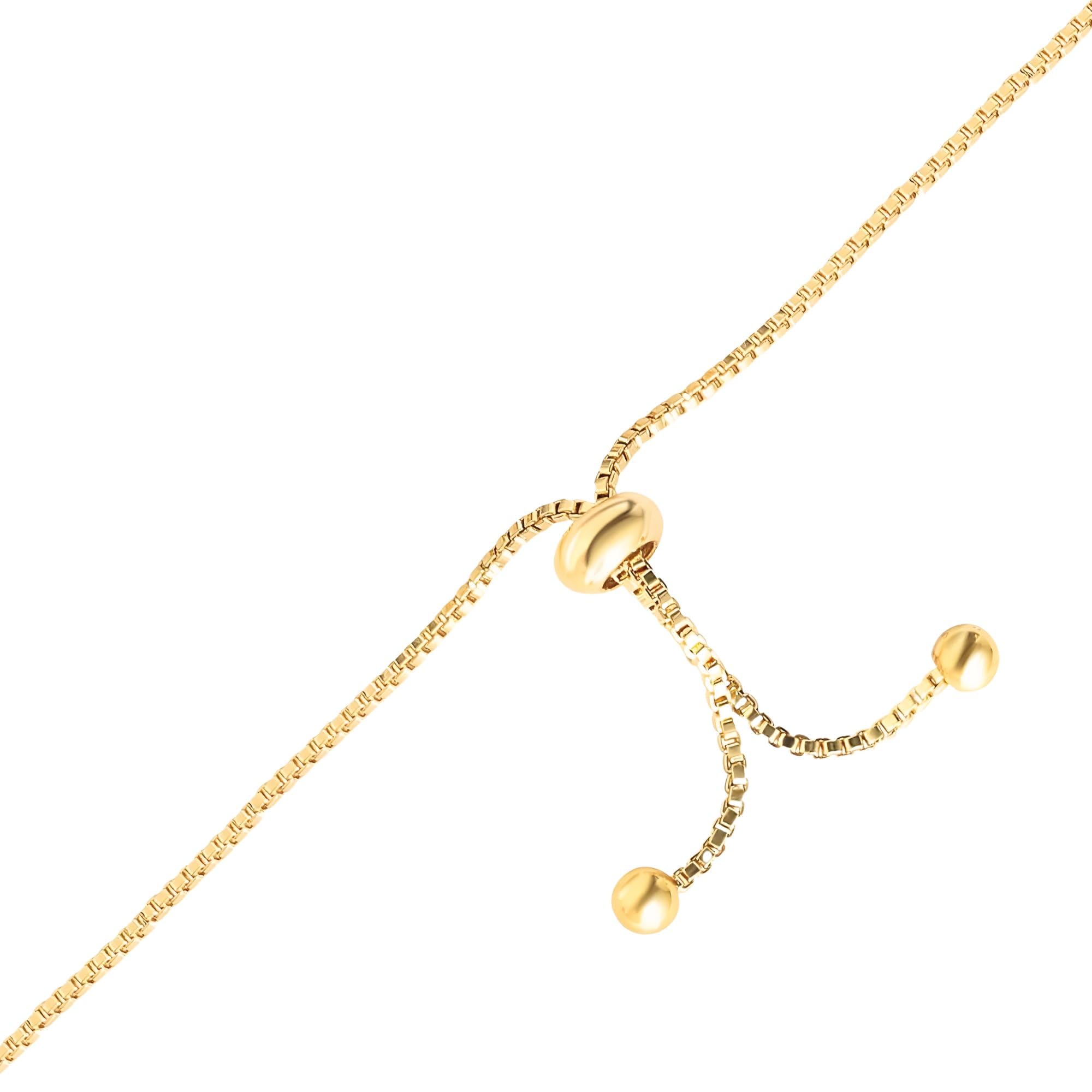 Disney Womens Stitch and Angel Heart Lariat Bracelet Official License, 18kt Gold Flash Plated, Mother's Day Gifts