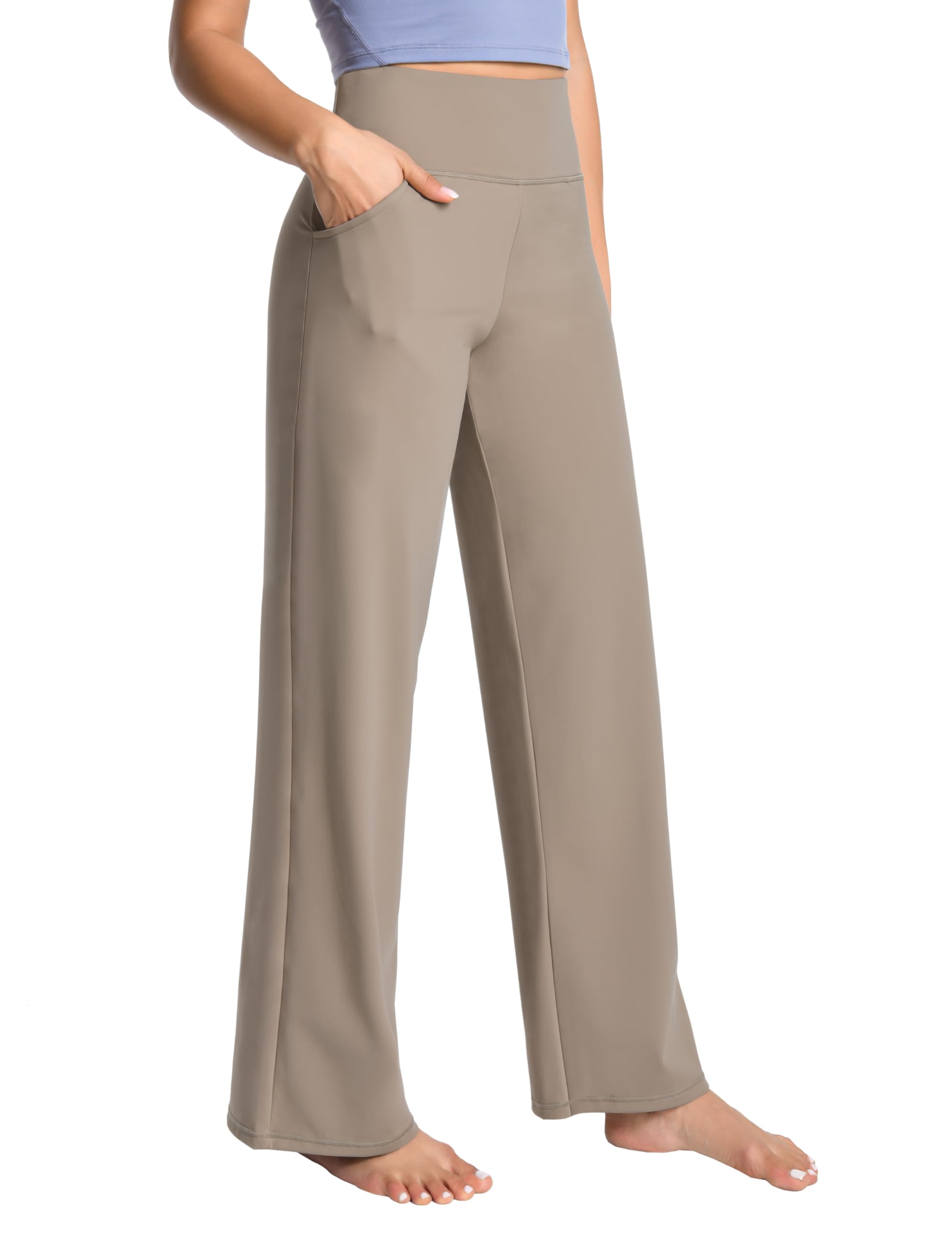 BUBBLELIME 29"/31"/33"/35"/37" Women's High Waist Wide Legs Yoga Pants Loose Comfy Lounge Sweatpants with Pockets