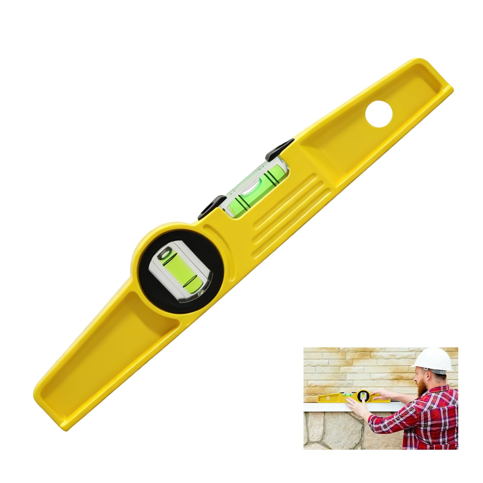 Magnetic Spirit Level 25cm/10 Inch, Scaffold Level with LCD Screen, Rare Earth Magnetic Aluminium Tool, High Precision 0.5mm/m Scaffolders Levels for Welding Steel Frames and Metal Structures