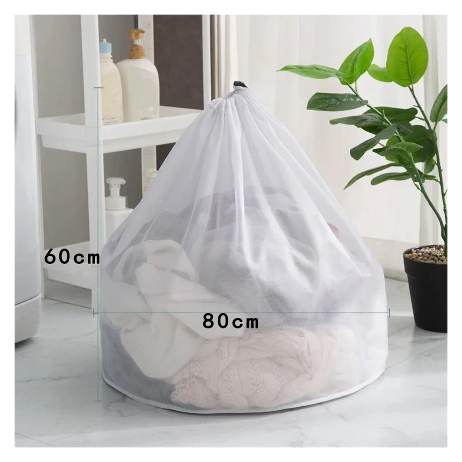 Sac De Rangement Ménager For Le Linge, 1 À 4 Pièces, Filet De Rangement En(B 60x80cm,1pcs)