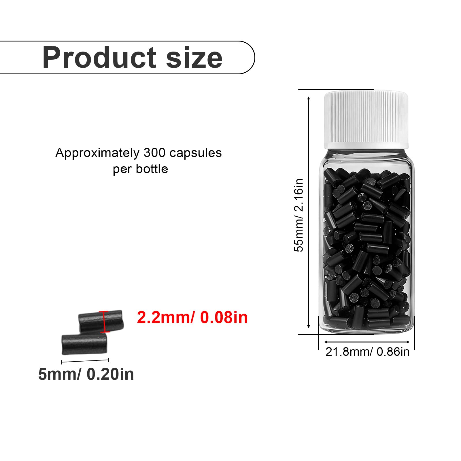 600 Piezas Pedernal Mechero con Botella de Almacenamiento, 2,2 mm Pedernales Universales para Encendedores, Negro Piedras para Mechero, para Zippo y para Clipper Encendedores