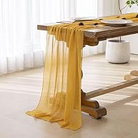 Vista 23 de Keketoarrange - Caminos de mesa rústicos de gasa color blanco marfil crema, 120 pulgadas y 10 pies, camino de mesa largo de tela de queso traslúcida