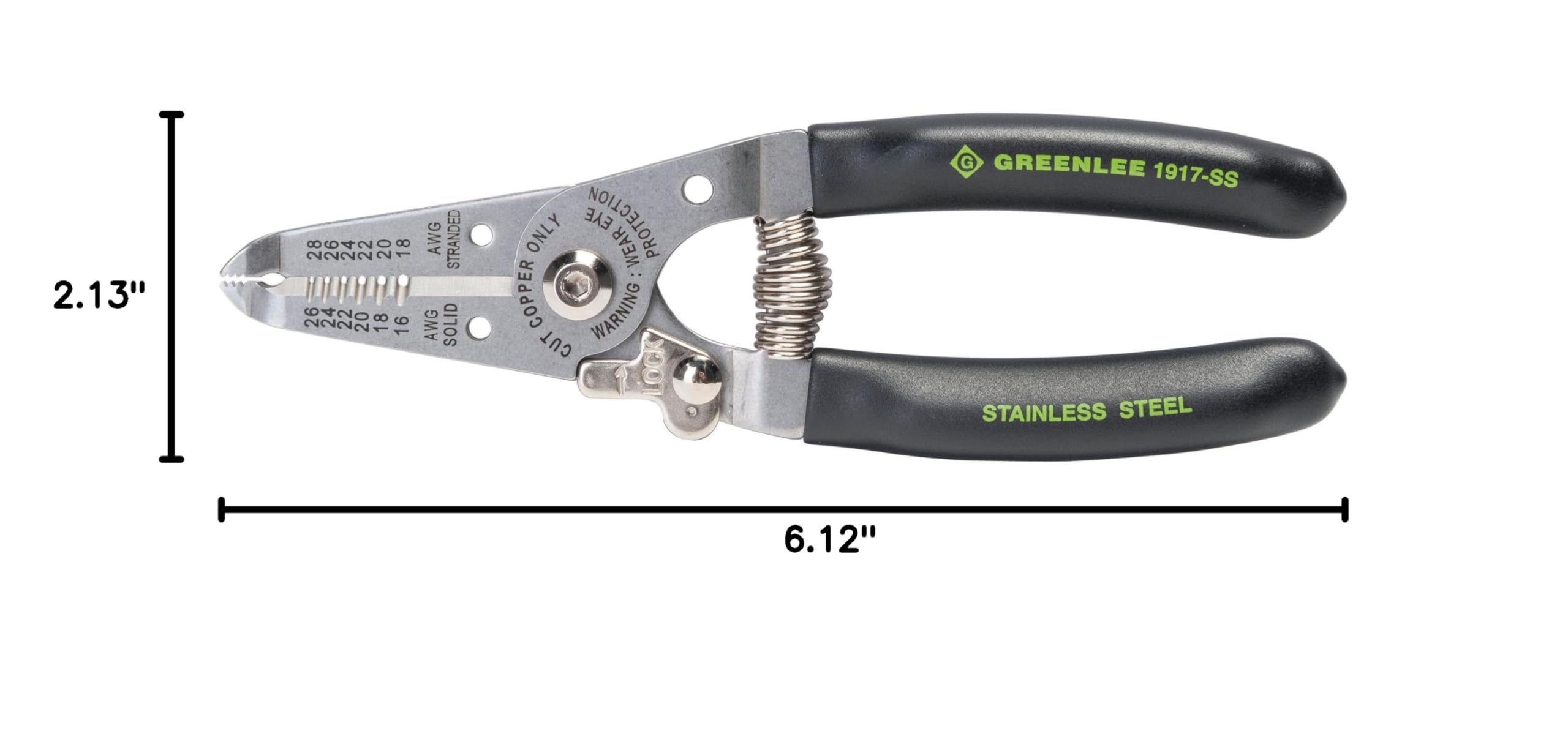 Greenlee 1917-SS Stainless Wire Stripper and Cutter, 16-26AWG, 6-Inches — Amazon image 2
