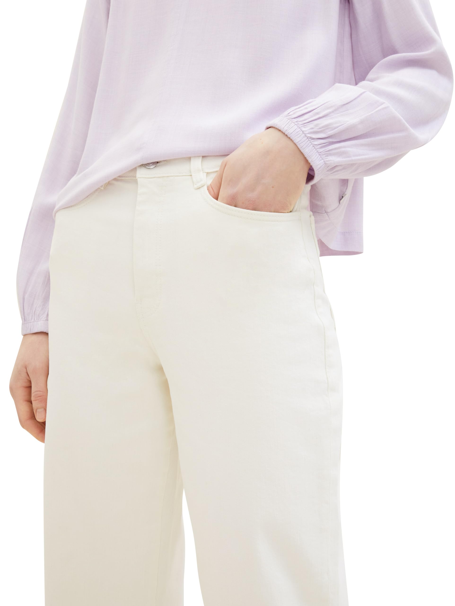 Tom Tailor Denim Damen Culotte Colored Jeans mit weitem Bein