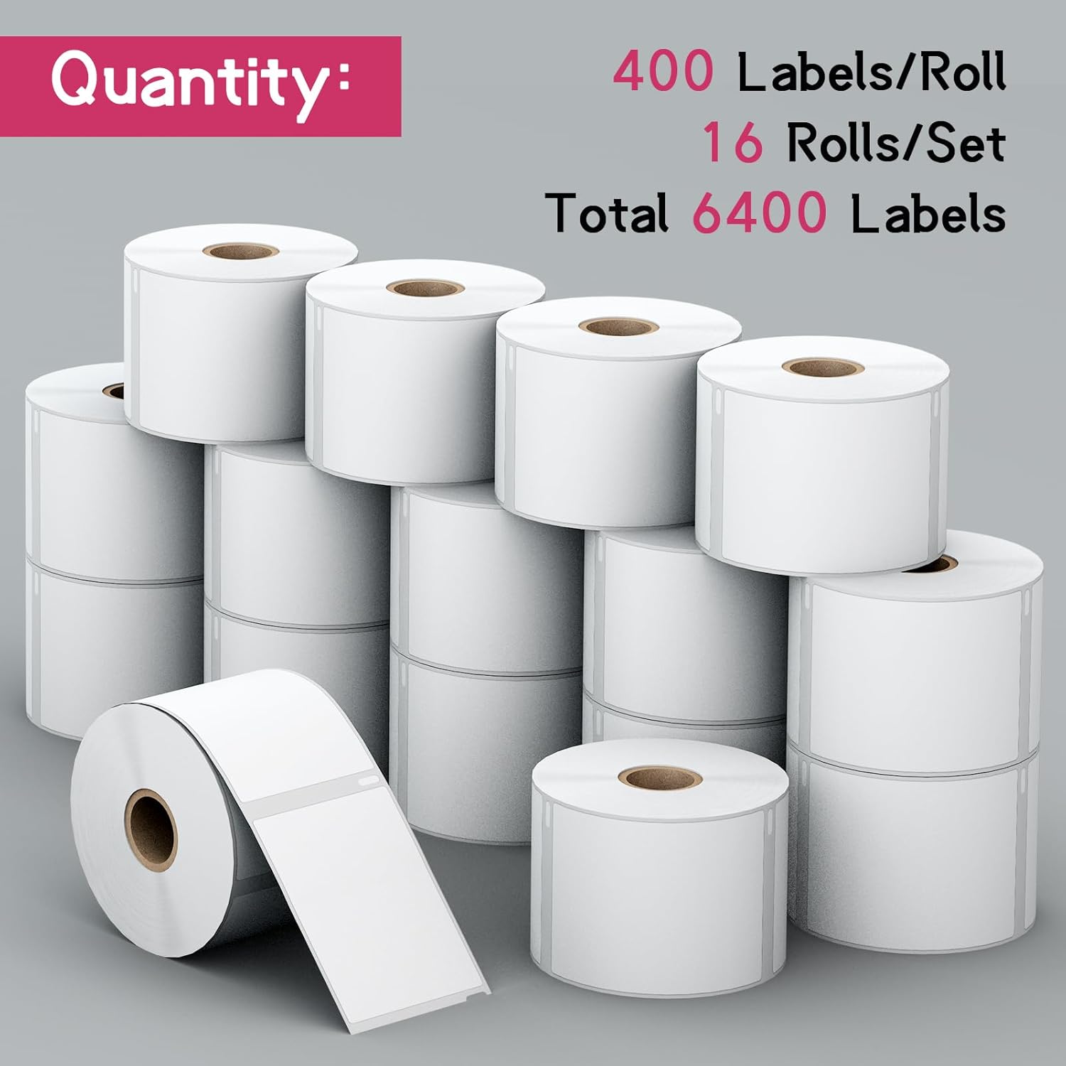 16 Rolls Compatible for Dymo 30258 (2-1/8" x 2-3/4") Shipping Labels, Direct Thermal Labels Perforated Compatible with Dymo Labelwriter 450, 450 Turbo, 4XL, Rollo & Zebra Desktop Printers - Image 4