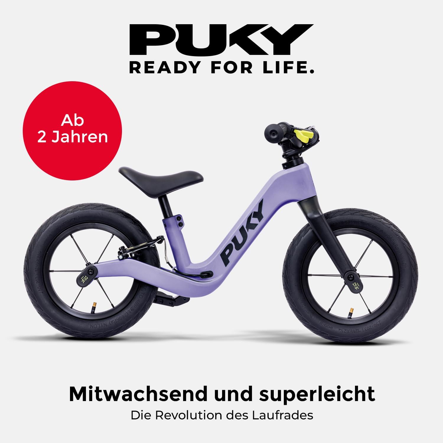 PUKY Next Product of The Year 2025 Vélo d'apprentissage réglable en hauteur à partir de 2 ans – 6 ans – Vélo d'apprentissage avec frein et poignées de guidon de sécurité