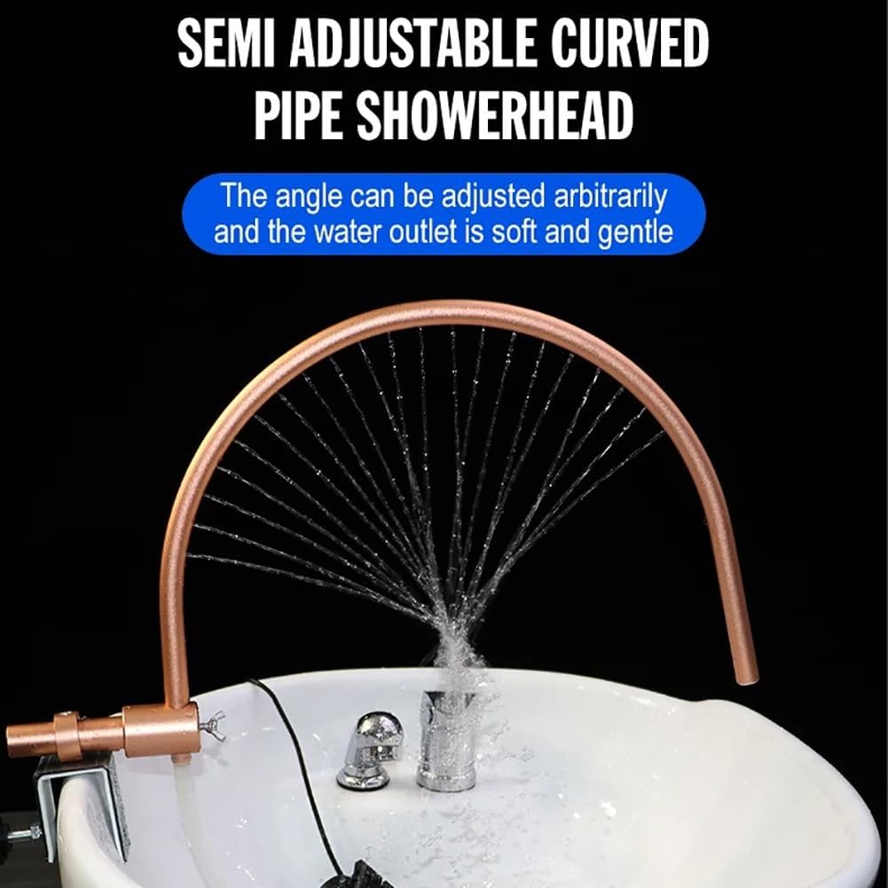 Dispositivo de terapia de cabeza de circulación de agua, estante de circulación de agua for peluquería de cabeza, equipo de spa de cabeza, grifo de lavabo de spa con hebilla de cierre de metal