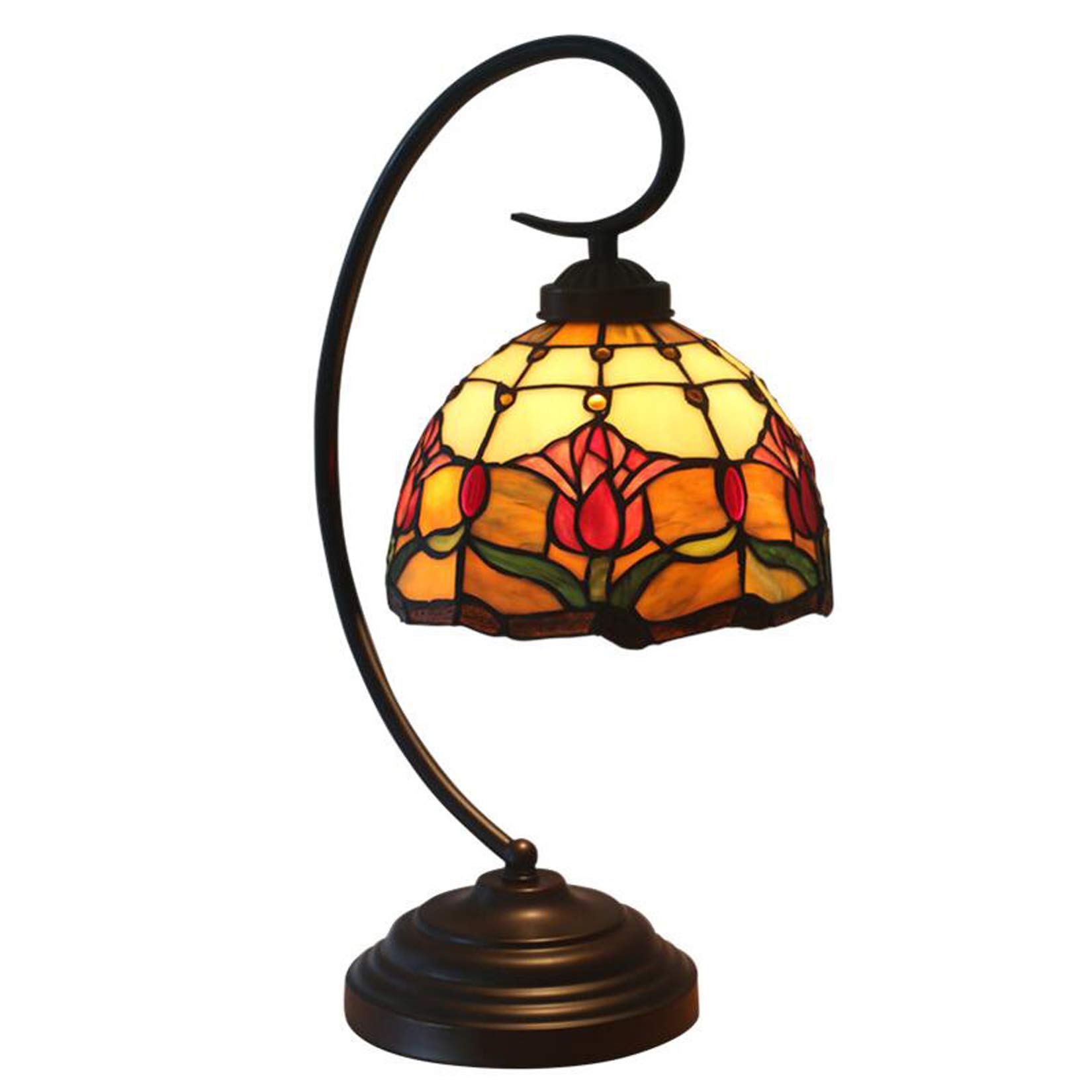 Amazon.co.jp : ティファニースタイルのチューリップテーブルランプ