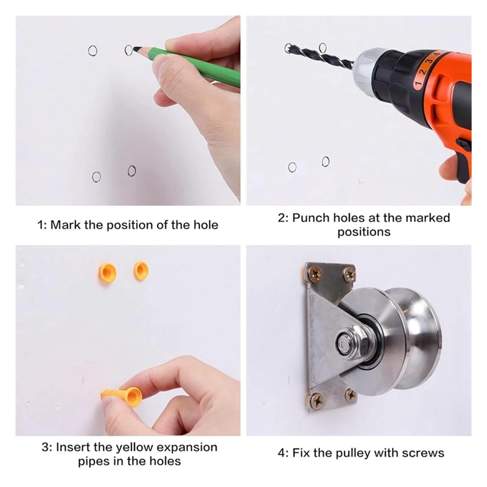 Paquete de 2 bloques de rueda de polea con ranura de acero inoxidable, rotación súper silenciosa for equipos de gimnasio de bricolaje, servicio pesado, rendimiento suave, ideal