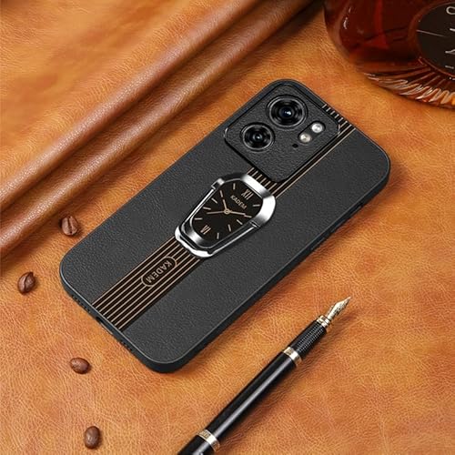 Capa para Moto Edge 40 Capinha Business Deluxe Leather Phone Soft Case com suporte magnético invisív