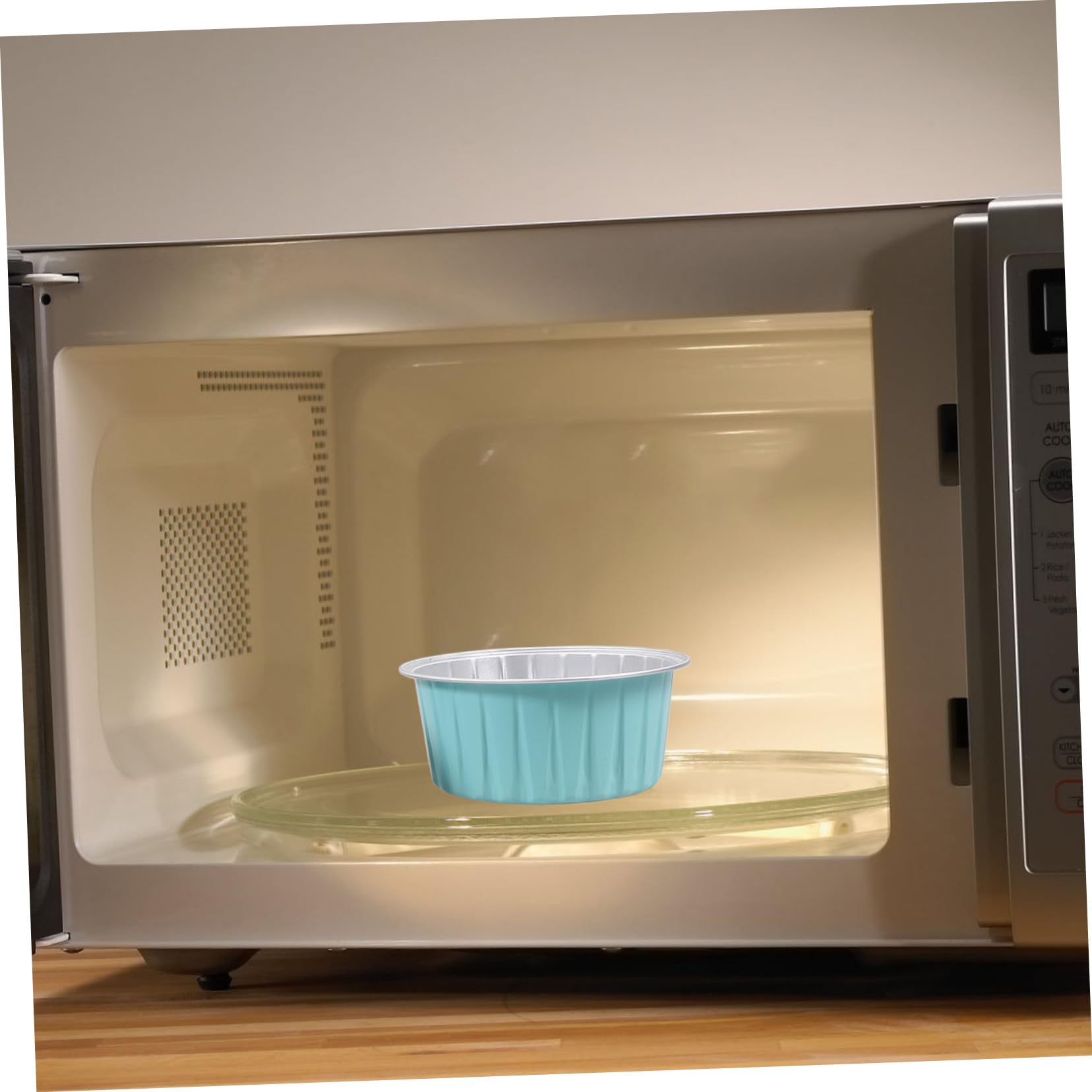 OKUMEYR 15pcs Aluminum Foil Cake Molds for Baking Small Dessert Muffin Cups Pudding Tins for Cakes Biscuits and Chocolates