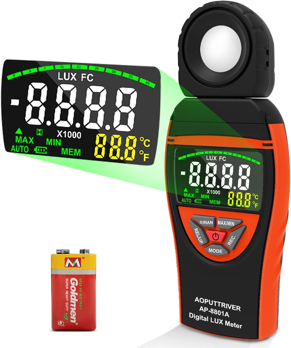 Luxmètre Numérique AP-881D Bleu Photomètre Luxmetre Professionnel