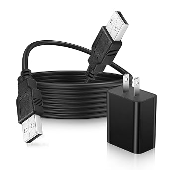 Replacement for Stanley Fatmax Spotlight Charger 5V Adapter USB A to USB A Charging Cable for Stanley SL10LEDS, SL10LEDSL, TL450, TL600, SAT3S, SS4LS USB Male to Male Cable Type A to A Cord and More