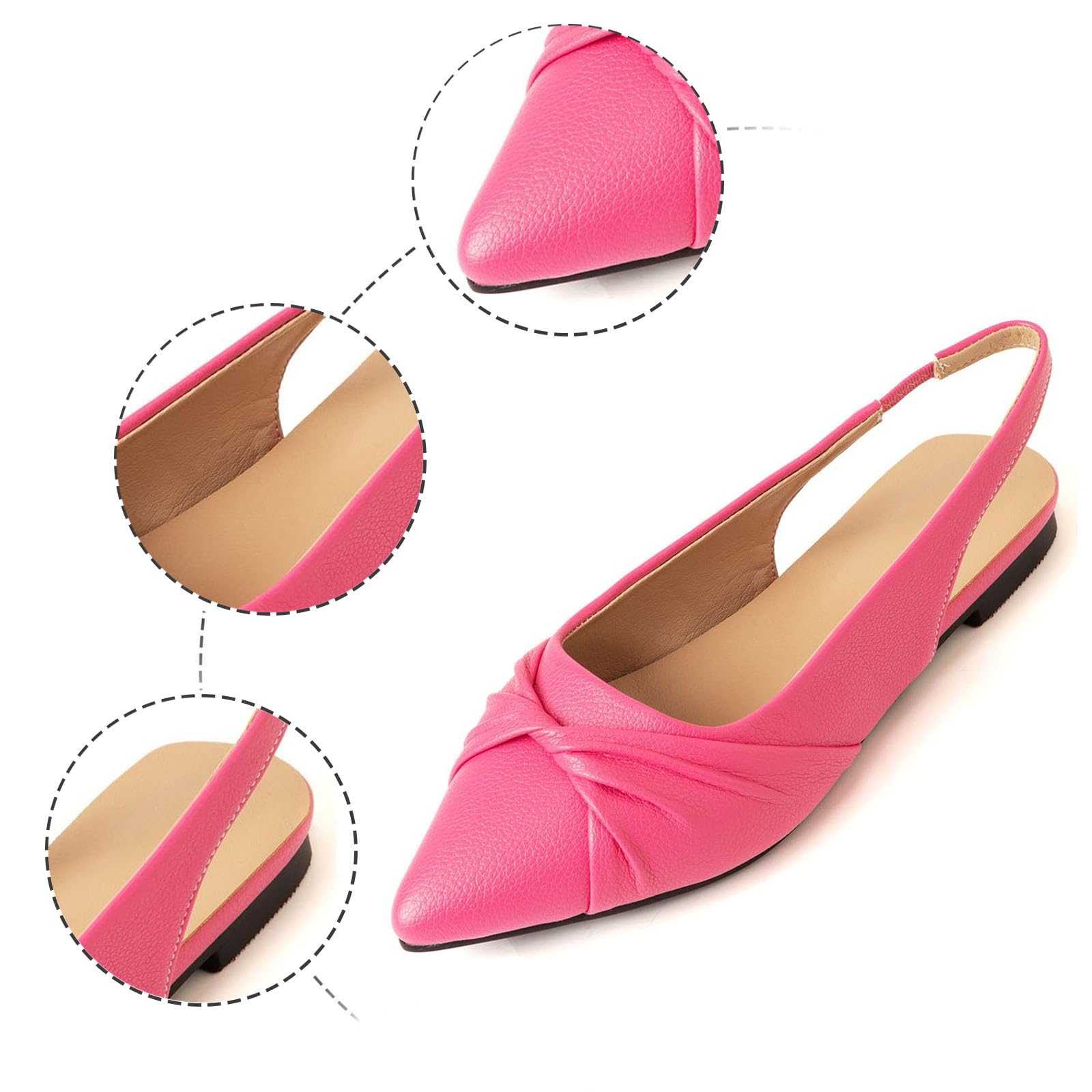 Generisch Elegante atmungsaktive Ballerinas für Damen mit Schnürung ideale leichte Mary-Jane-Schuhe Hineinschlüpfen im Bequeme sportliche Tanzflats für den Alltag