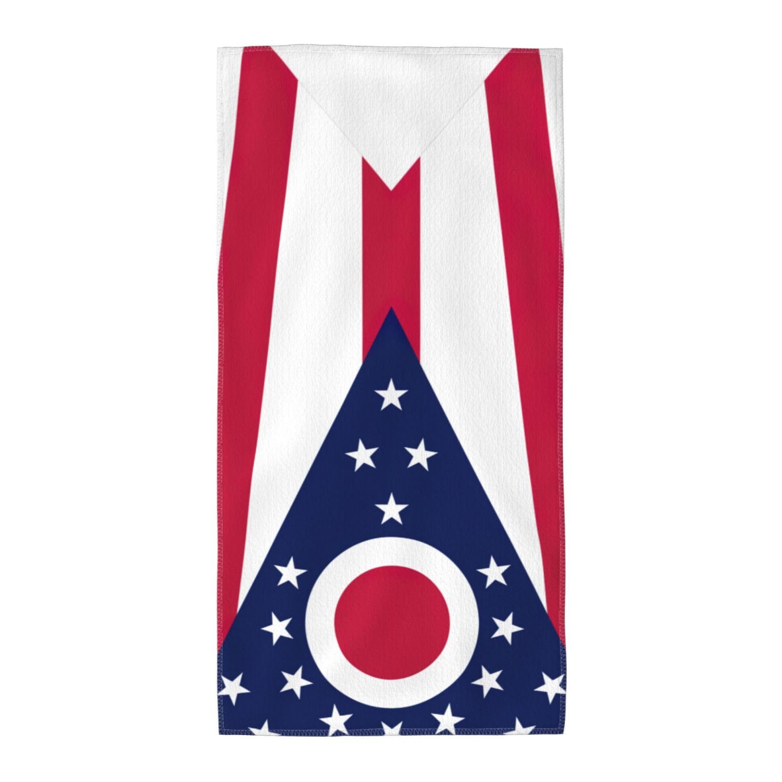 DIEzig Ohio State Flag Fashion Printed Long Bath Towel For Pool Side Seaside Holiday