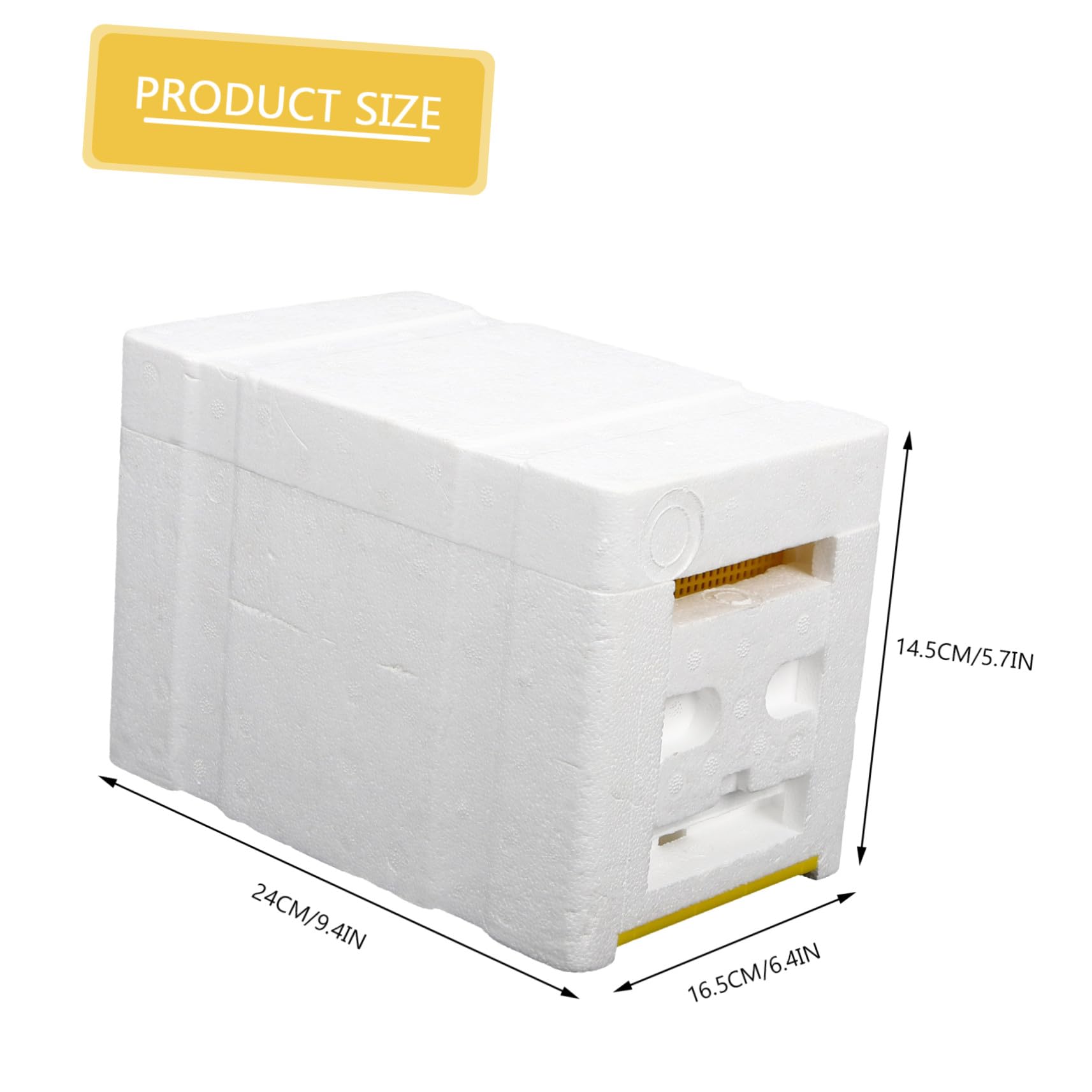Scatola Impollinatrice per Apicoltura in Plastica Resistente, Arnia da 3 Griglie per Accoppiamento Api, Strumento Assemblato per Apicoltori e Alimentazione Api in Giardino