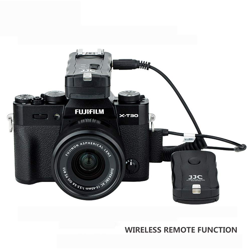JJC Telecomando Senza Fili Flash Trigger Controllo lampeggiatore per Fuji Fujifilm X-T4 X-T3 X-T2 X-T30 II X-T30 X100V X-H1 X-Pro2 GFX100 GFX50R GFX50S Sostituisci Fujifilm RR-100 (1 Ricevitore)