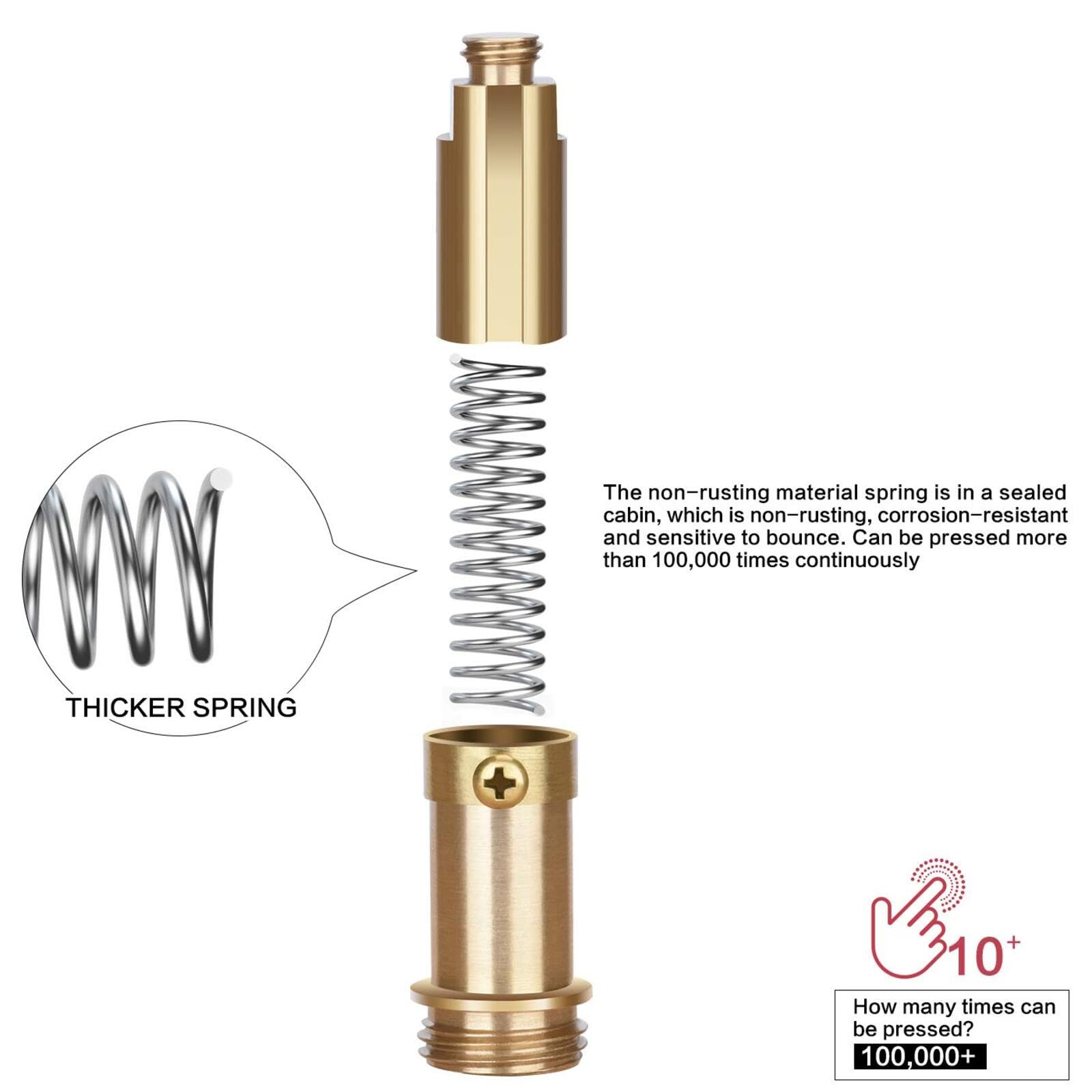 3 Pcs Pop Up Waste Internal Spring Slotted Plug Bolt, Basin Pop Up Plug, Replacement Waste - Image 4