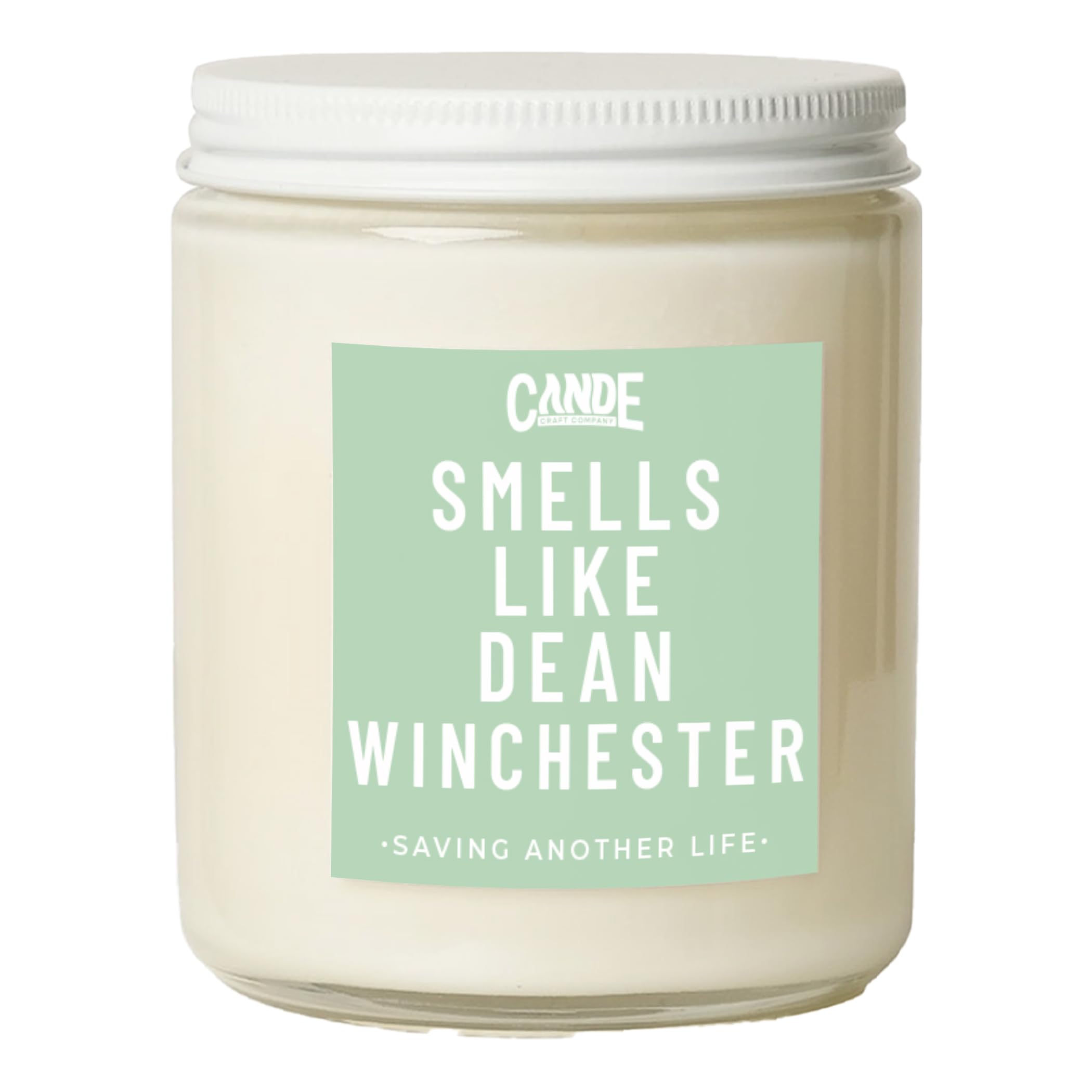 CE CRAFT Smells Like Dean Winchester Scented Candle - Flannel Musk All-Natural Soy Wax Jar Candle - Gift for Her, Supernatural Fan, 8 oz