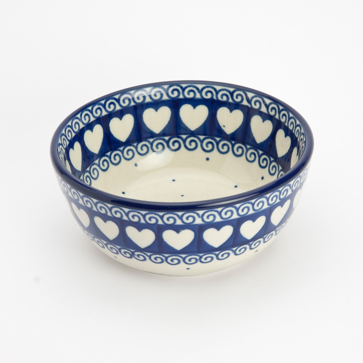 Arty Farty Blue Polish Pottery 12Cm Cereal 'Nibbles' Bowl - Light Hearted