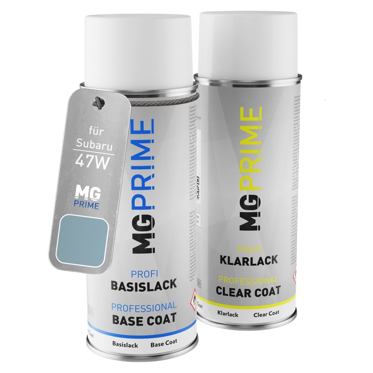 MG PRIME Car paint Spray can set for Subaru 47W Aqua Blue Metallic Base coat clear coat spray can 400ml