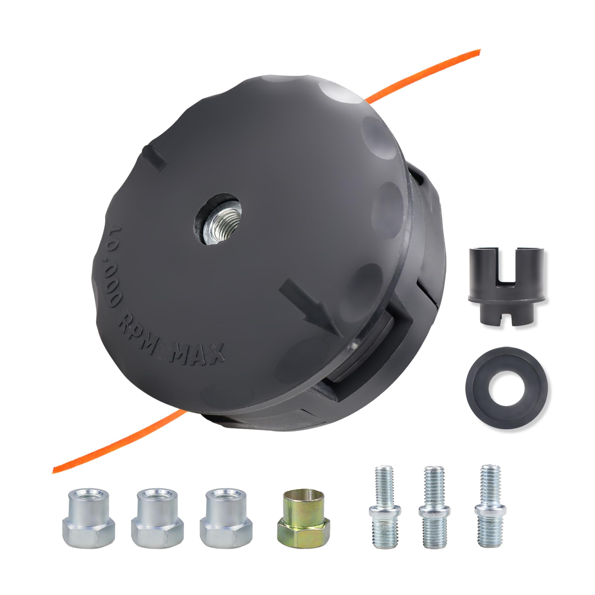 Heckenpracht® Tête De Fil Pour Débroussailleuse FILET GAUCHE Avec Système Tap & Go | Tonte Efficace Avec Tête De Coupe Pour Taille-haies Avec Fonction