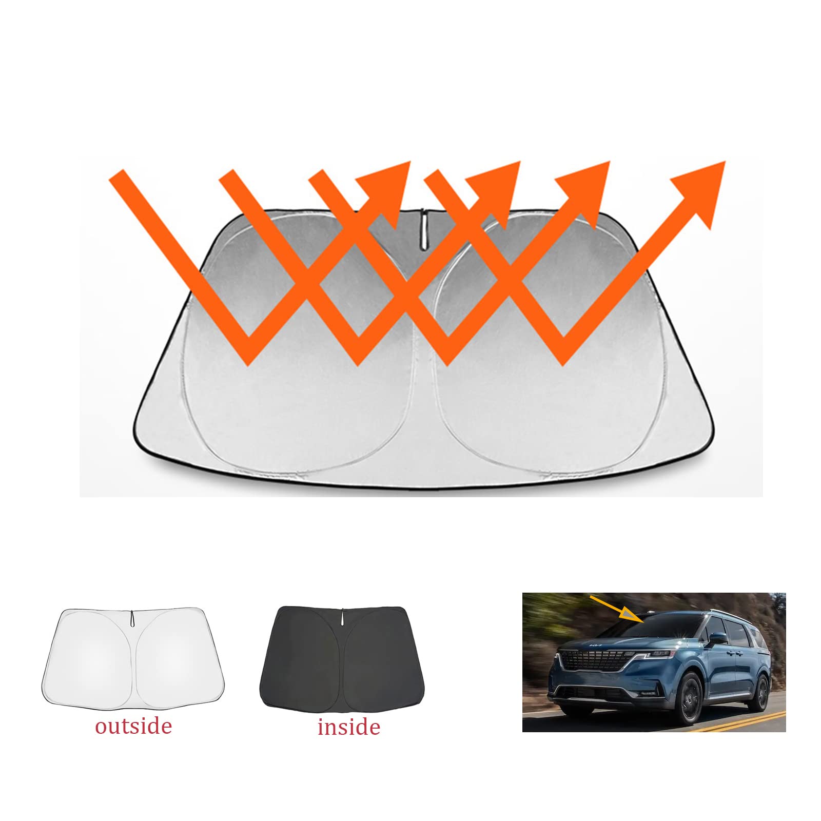 Buy Windshield Sunshade Compatible with 2022 2023 Kia Carnival Sun