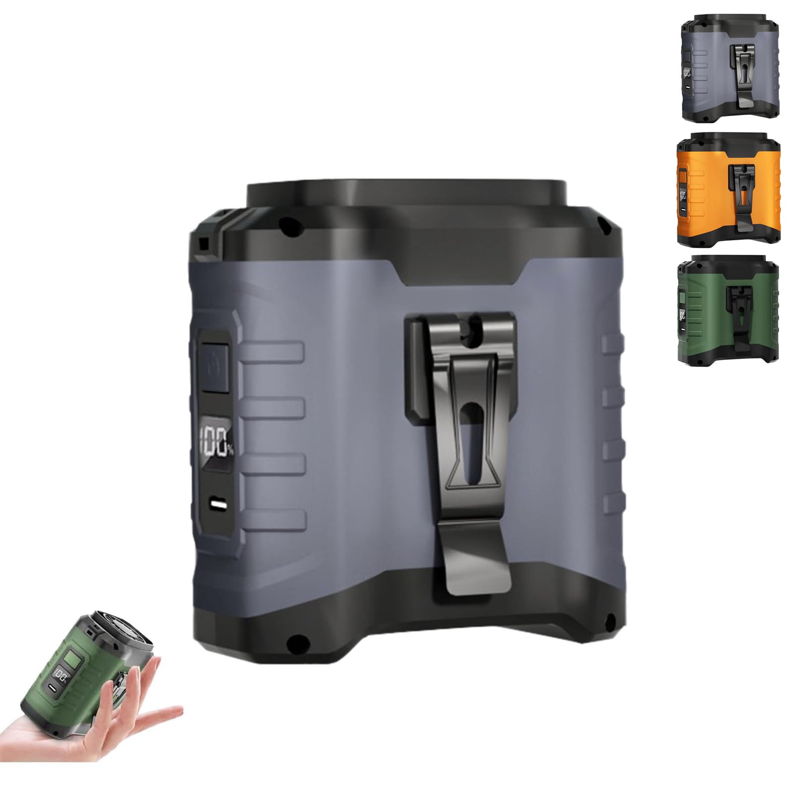 Ventilateur Rechargeable à Pince De Taille Avec Vitesses Réglables Et