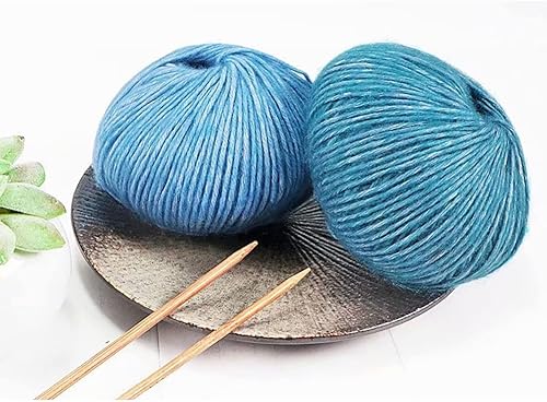 Miniatura 8 de Madejas de hilo de punto para manualidades de hilo de algodón de 1.76oz, hilo de ganchillo suave, medianas, gruesas, suéter, bufanda, herramientas
