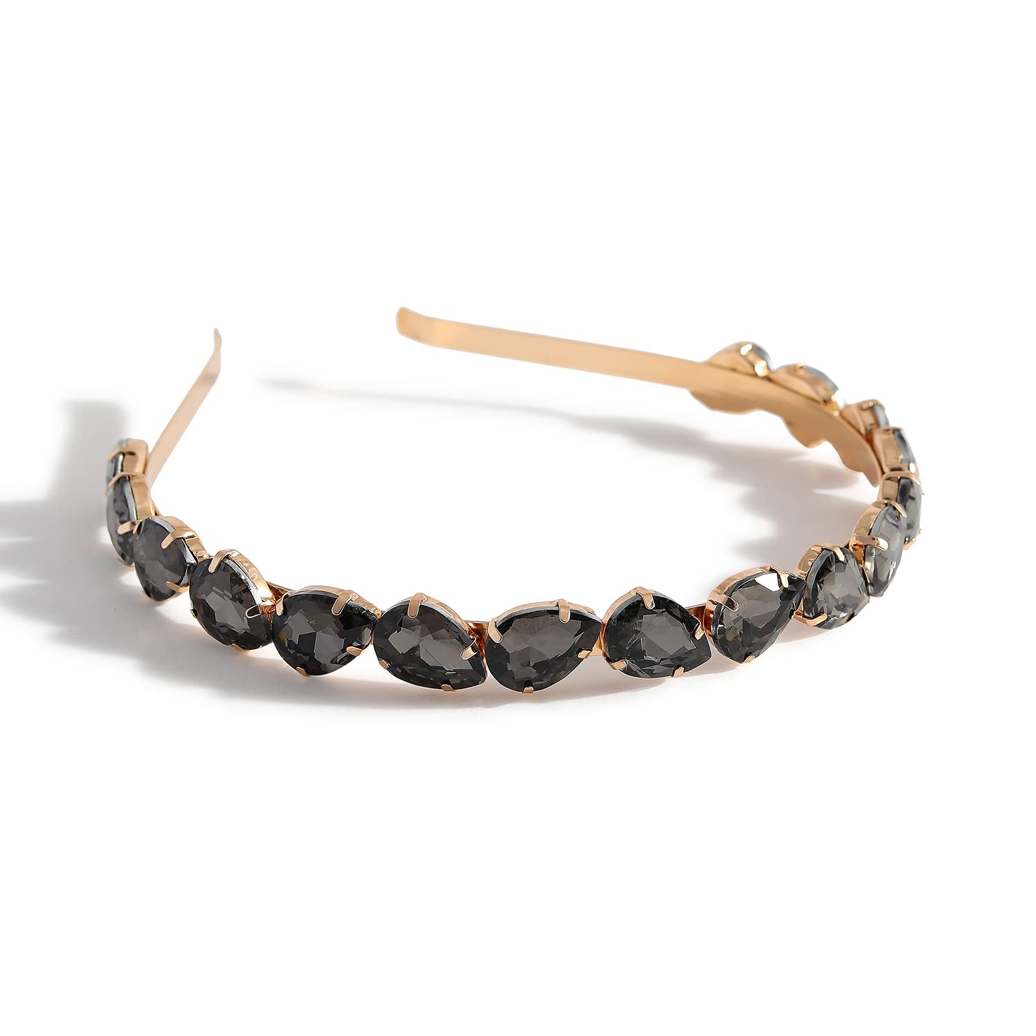 sohi Gold Plated Green Stones Hair Band for Women and Girls | Crystals, Embellished | Head Jewellery | Hair Belt | Fancy Accessories for Brides | Stylish-picture-14