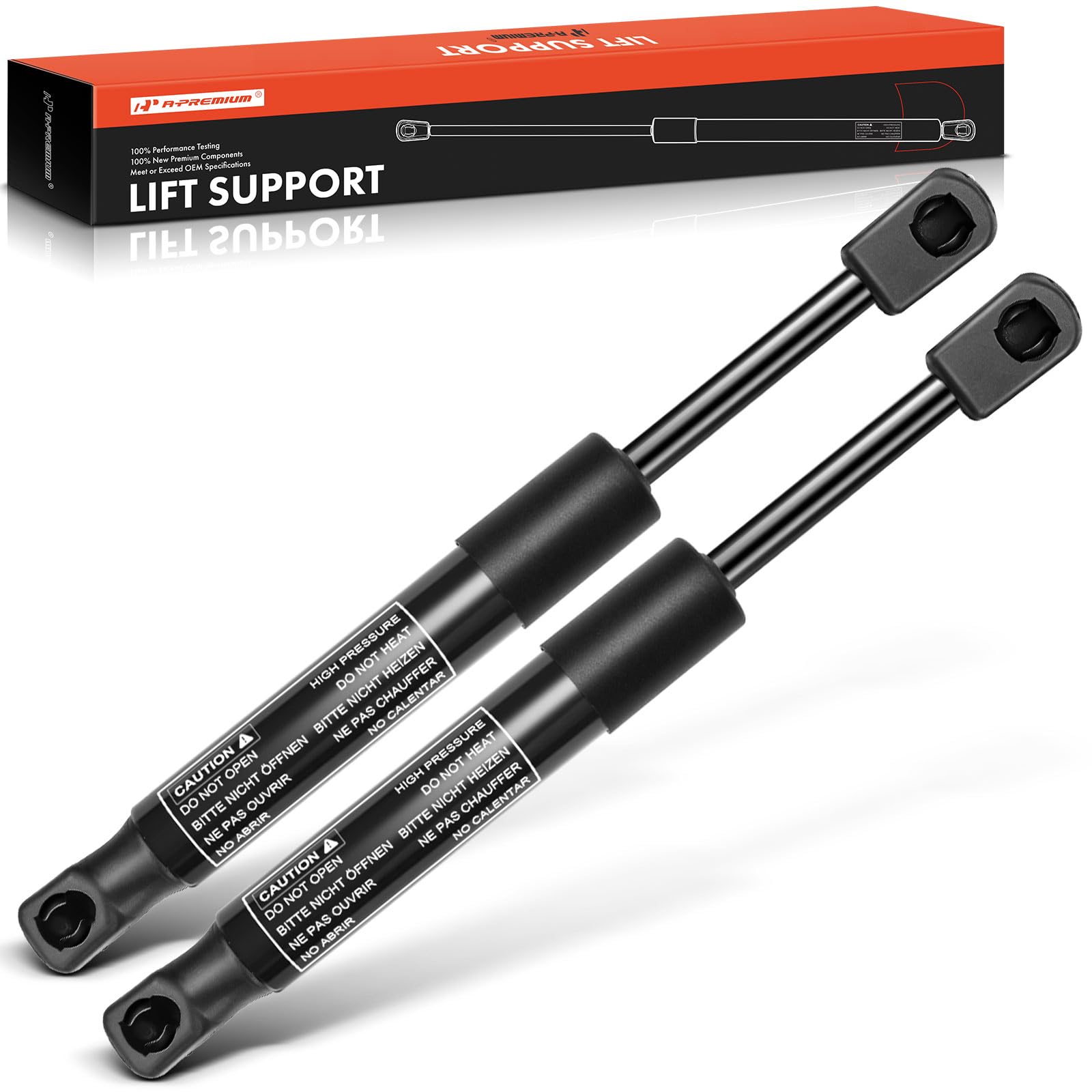 A-Premium Rear Tailgate Lift Supports Shock Struts Compatible with Select Audi Models - TT 2000-2006, TT Quattro 2001-2006, Coupe Without Spoiler only
