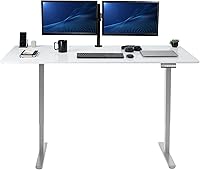 Vista 22 de VIVO DESK-KIT-E2B1B - Escritorio eléctrico de pie con motor doble, ajuste de altura de memoria, serie E2B, marco negro superior negro, DESK-KIT-E2B1B