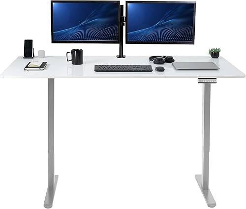 Miniatura 22 de VIVO DESK-KIT-E2B1B - Escritorio eléctrico de pie con motor doble, ajuste de altura de memoria, serie E2B, marco negro superior negro, DESK-KIT-E2B1B